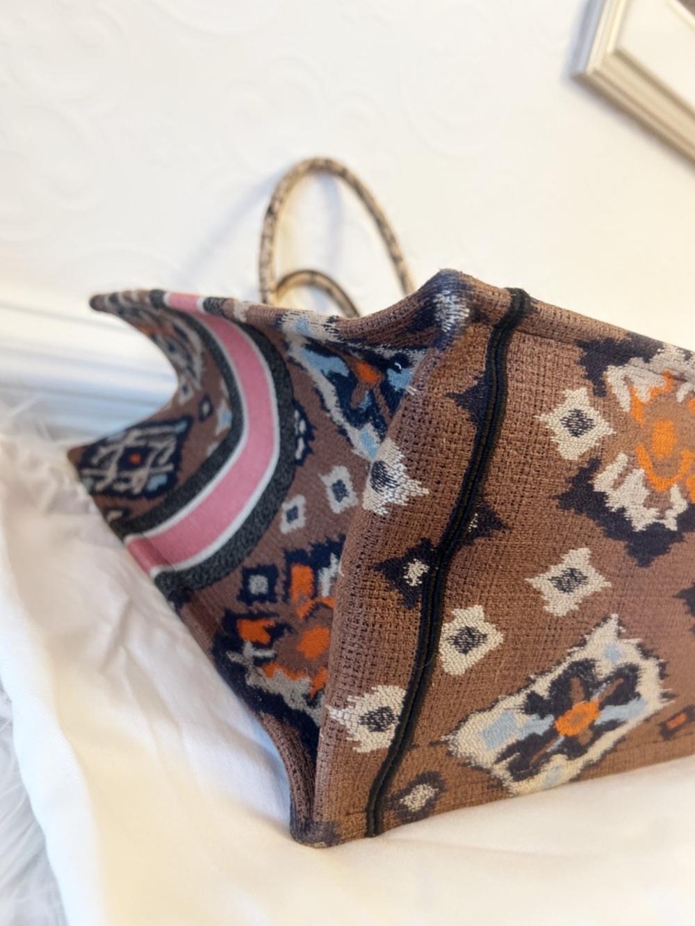 Dior Jacquard Embroidered Book Tote, Large, with dust bag & insert - Picture 3 of 14